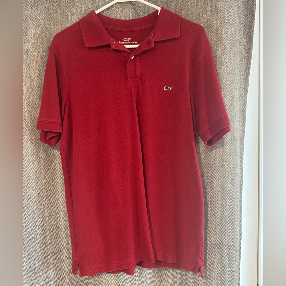 Vineyard Vines Men's Red Slim Fit Polo Shirt